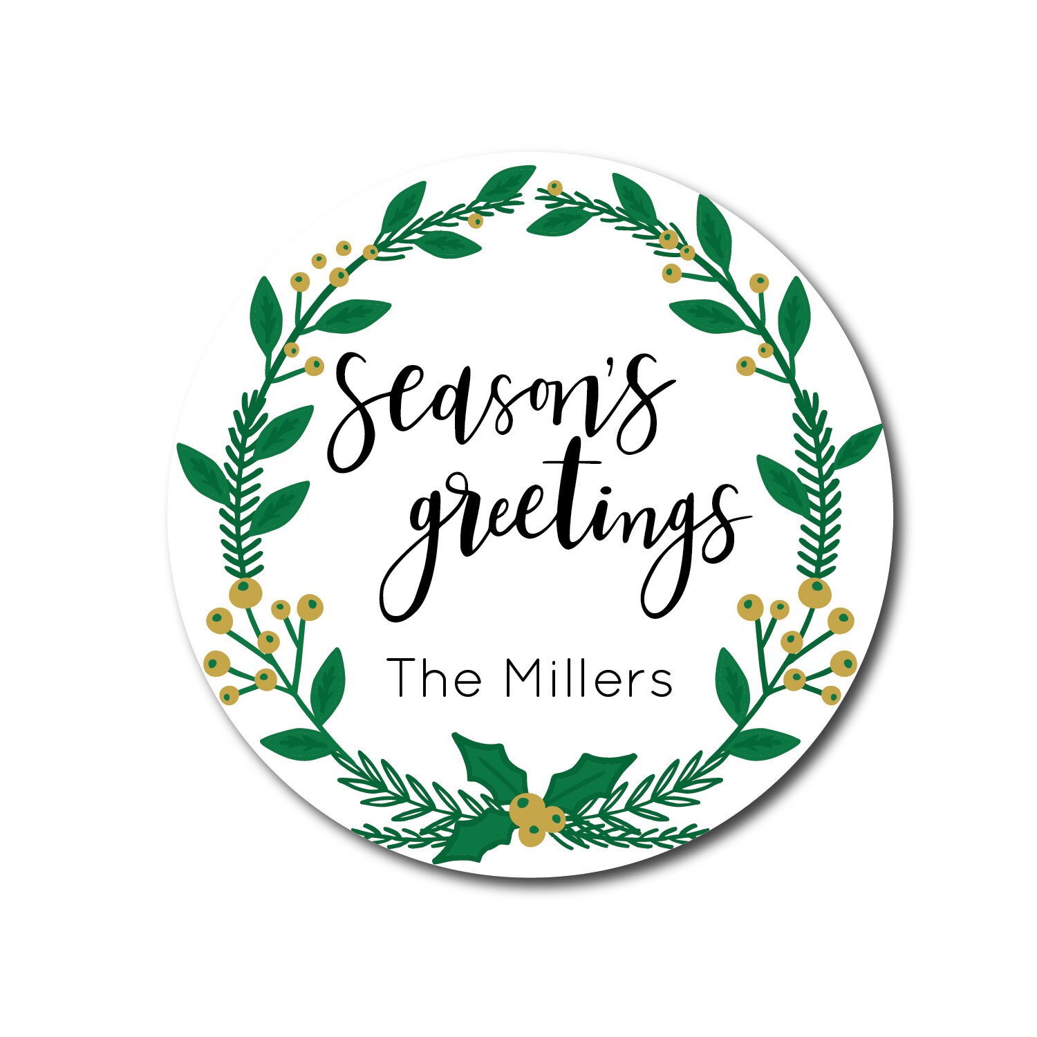Season's Greetings Christmas Label Christmas Sticker Christmas Gift Label Christmas Gift Sticker Christmas Tag Stickers Holiday Gift Labels