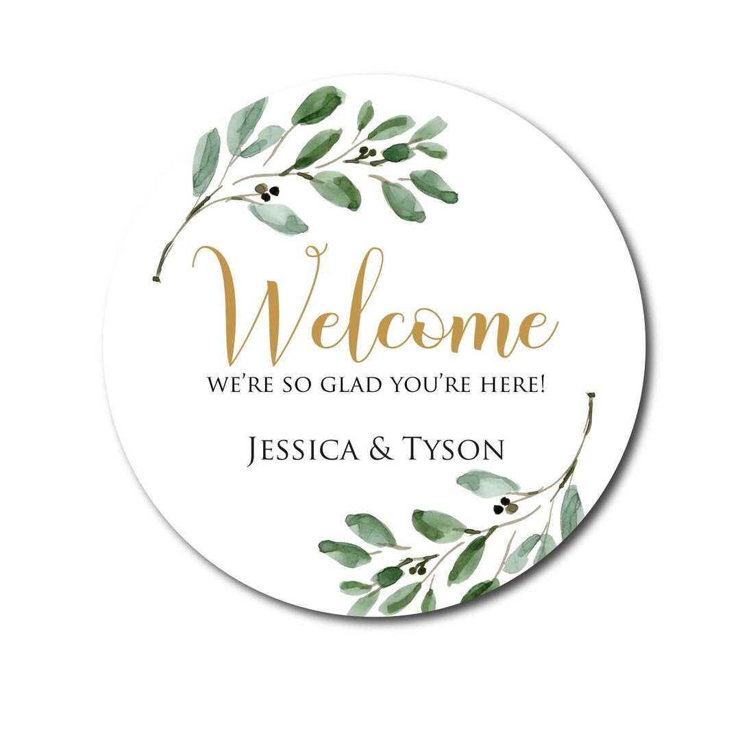 Wedding Welcome Stickers Welcome Bag Label Welcome Box Label Hotel Gift ...