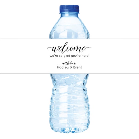 Water Bottle Label Wedding Water Bottle Label Waterbottle Label Personalized Waterproof Label Wedding Welcome Bags We're so glad you're here Il_570xn