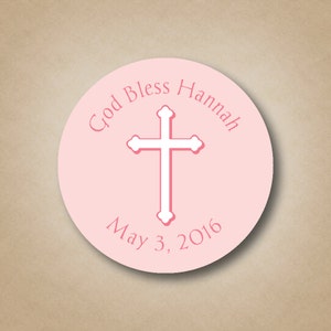 Communion Stickers God Bless Stickers First Communion Favors First Holy Communion Thank You Favor Labels Party Favors Personalized Stickers