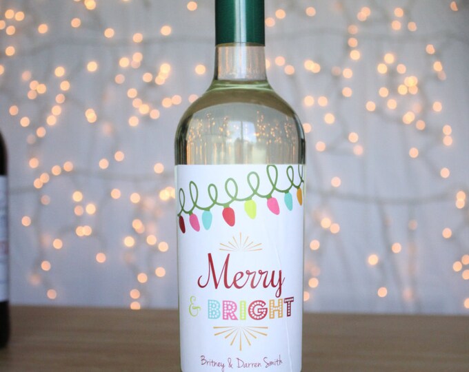Tis the Season to Get Tipsy Wine Labels Holiday Wine Labels Etsy