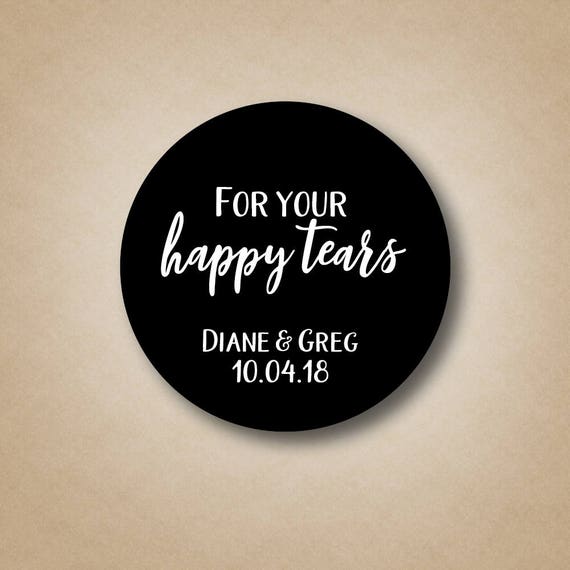 For Your Happy Tears Stickers Happy Tears Labels Tissue Box Label Tears of Joy Label Personalized Tissue Packet Sticker Labels Bridal Shower Il_570xn