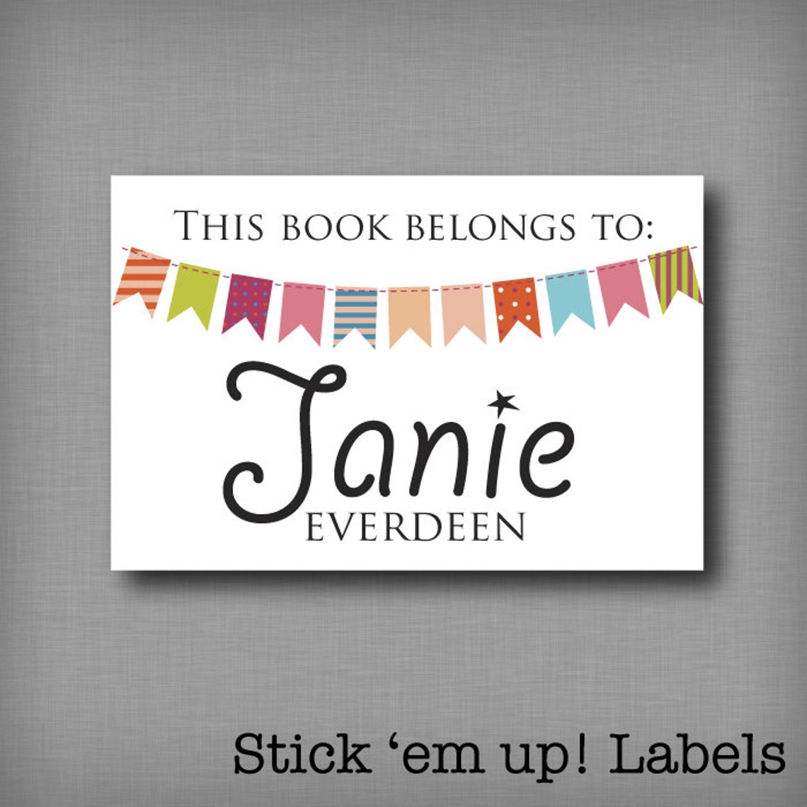 Personalized Book Labels Children's Library Stickers Etsy