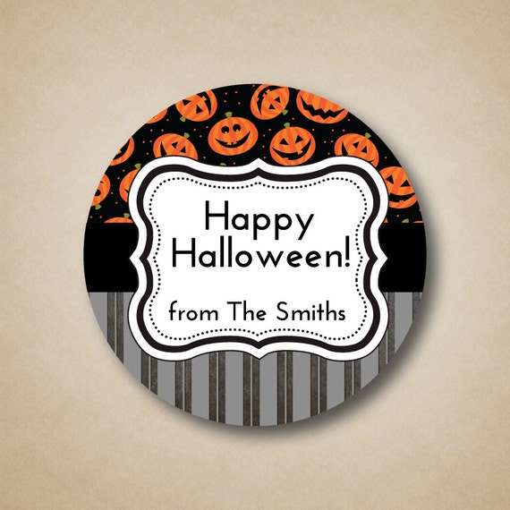 Halloween candy bag labels