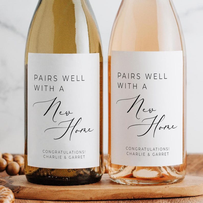 Housewarming Wine Label Gift - New Home Gift, Realtor Gifts for Clients ...