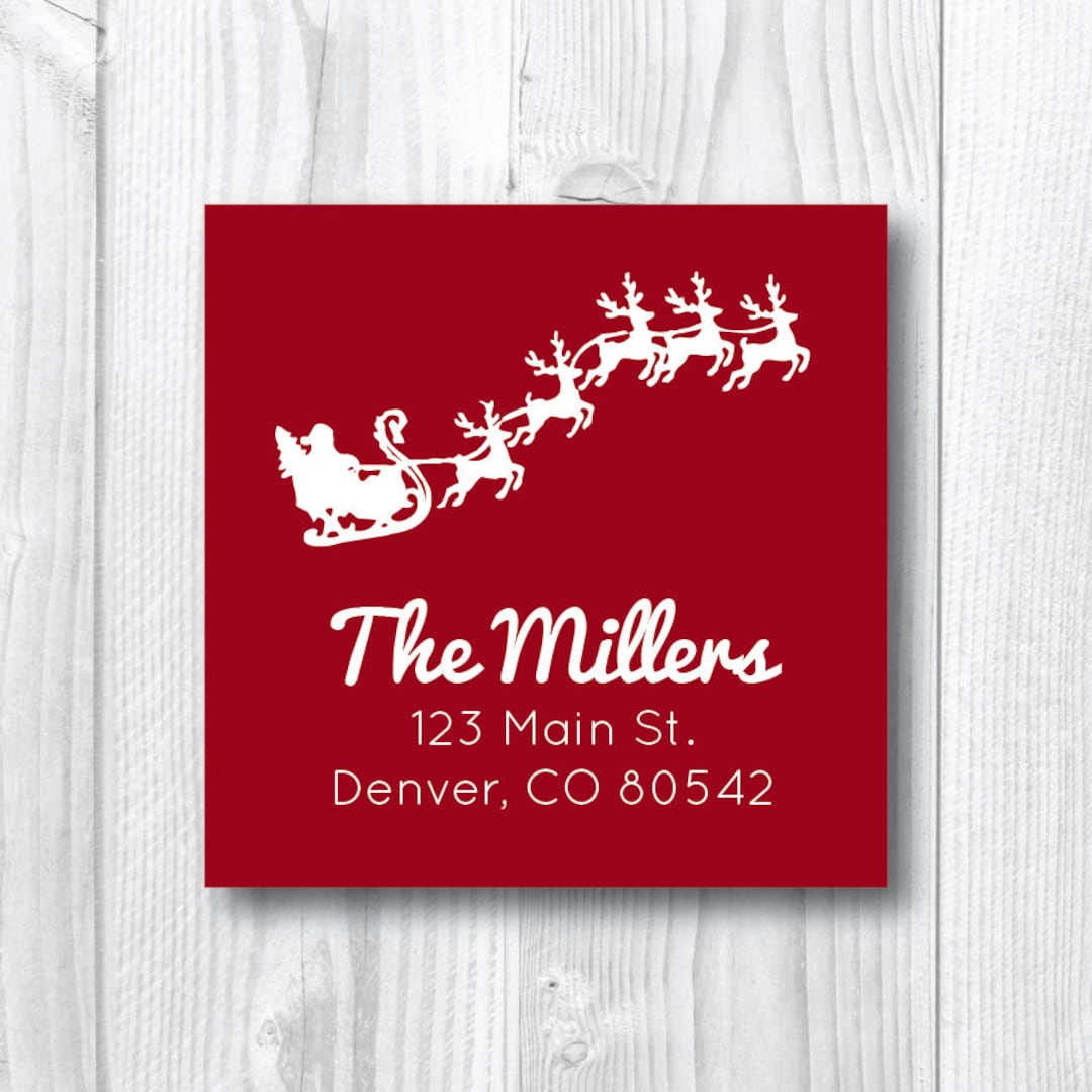 Christmas Address Labels Personalized Holiday Address Labels Return