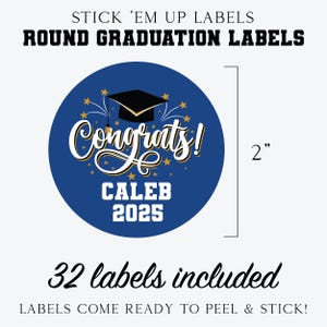 Personalized Graduation Party Favor Stickers, Class of 2026 - Etsy
