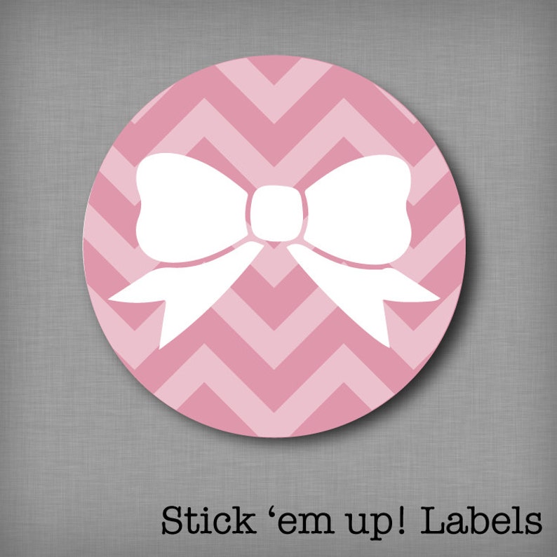 Gender Reveal Party Stickers Mustache and Bow Labels for Voting on Baby Chevron Sticker