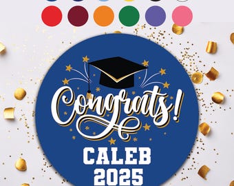 Personalized Graduation Party Favor Stickers, Class of 2026