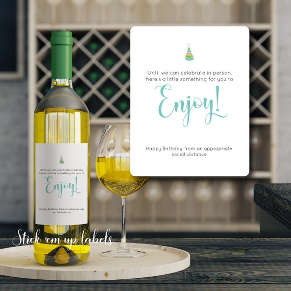 Quarantine Birthday Gift Funny Wine Label Quarantine Gift Social Distancing Wine Label Funny Quarantine Birthday Wine Label Birthday Gift Il_570xn