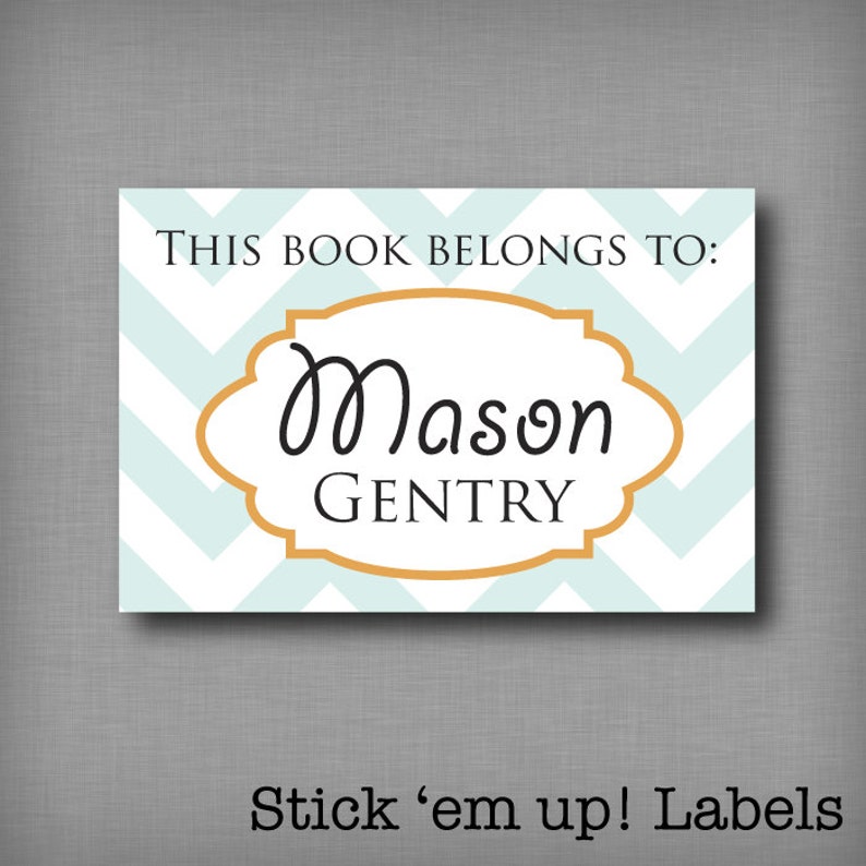 Personalized Book Labels Children's Library Stickers Etsy