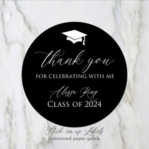 Graduation Stickers Graduation Party Stickers Graduation 2024 Labels Graduation Party Favor Stickers Class of 2024 Graduation Party image 7