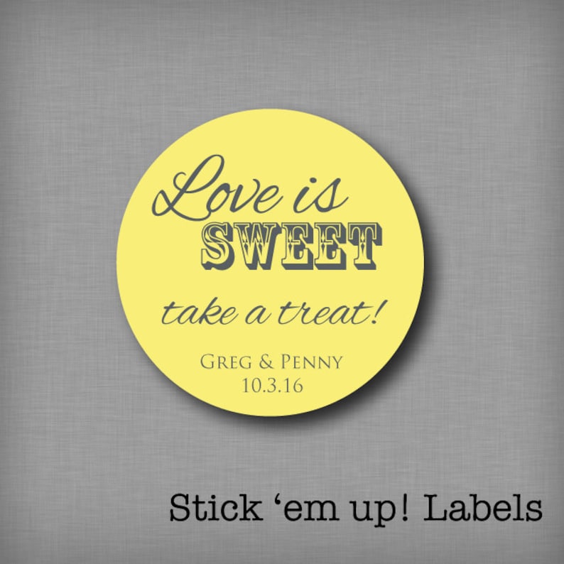 Custom Dessert Buffet Wedding Favor Labels Treat Box Etsy