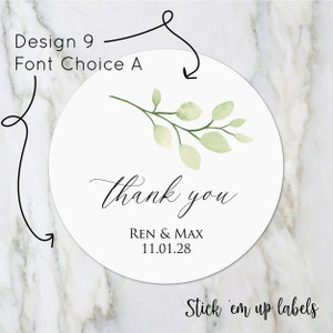 Wedding Favor Stickers, Personalized Labels, Custom Wedding Stickers, Business Labels, Baby Shower Labels, Thank You Stickers, Event Sticker image 9