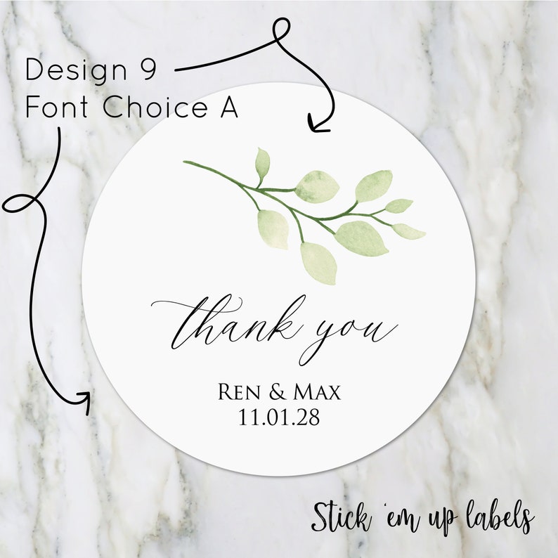 Wedding Favor Stickers, Personalized Labels, Custom Wedding Stickers, Business Labels, Baby Shower Labels, Thank You Stickers, Event Sticker image 9