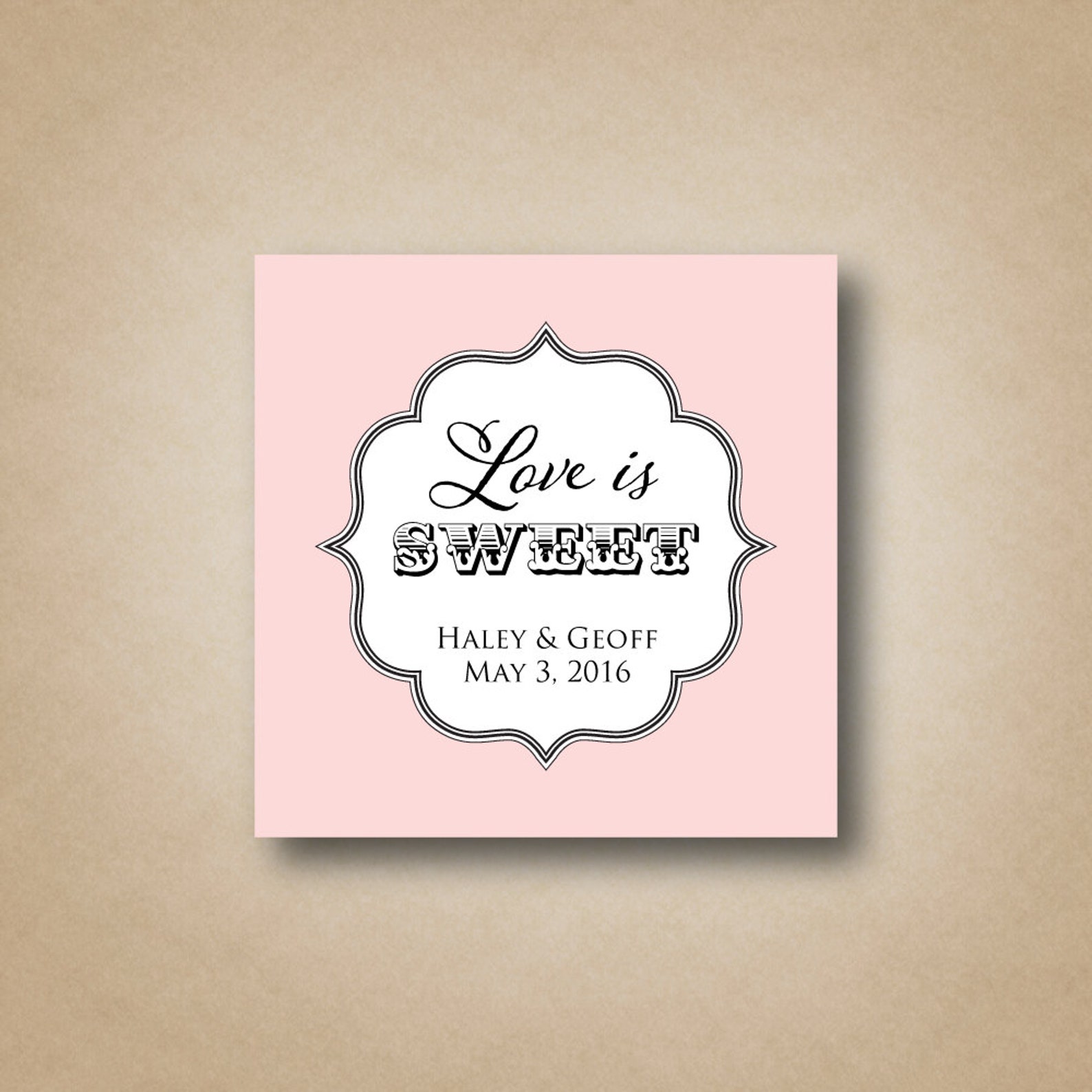 Love is Sweet Large Cake Box Labels Cupcake Box Labels Wedding Etsy