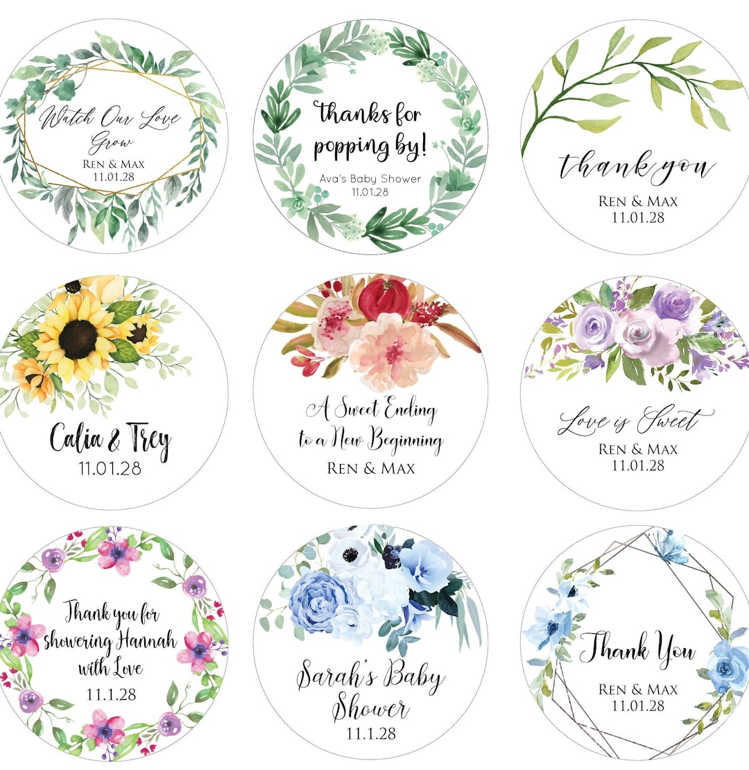 Pegatinas para recuerdos de boda, etiquetas personalizadas, pegatinas de  boda personalizadas, etiquetas para empresas, etiquetas para baby shower,  ..., image size:1080x1110