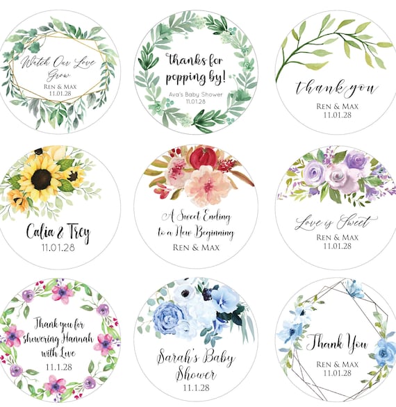 Hochzeitsetiketten, Personalisierte Etiketten, Hochzeitsetiketten,  Geschäftsetiketten, Baby Shower Etiketten, Dankeschön Sticker, Event  Sticker -  Schweiz