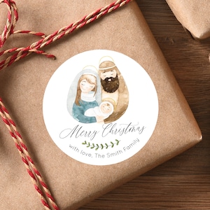 Christmas Gift Labels, Christmas Gift Stickers, Christmas Stickers, Gift Labels, Christmas Card Labels, Baby Jesus, Traditional Christmas