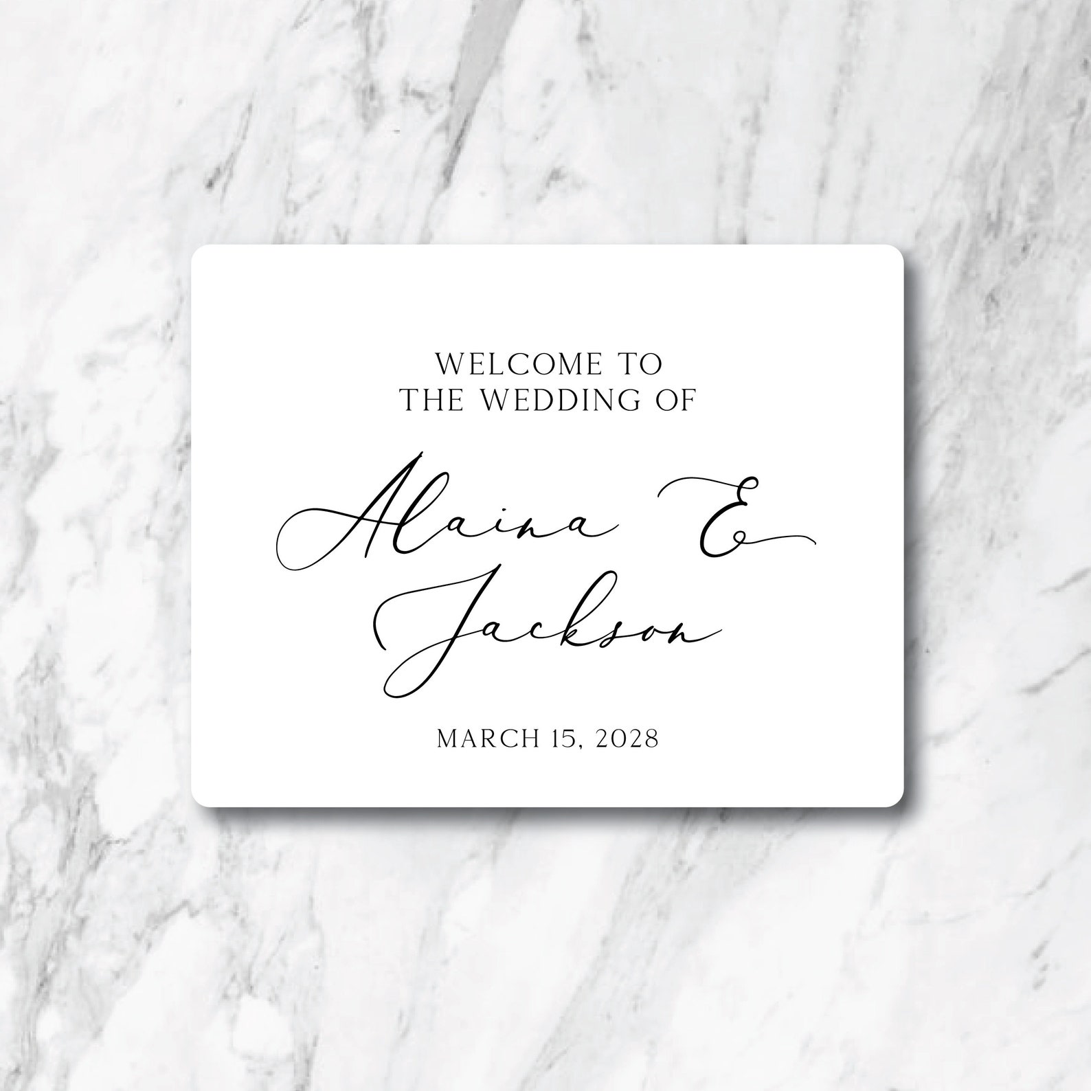 Wedding Welcome Labels - Large Wedding Welcome Stickers, Minimalist ...
