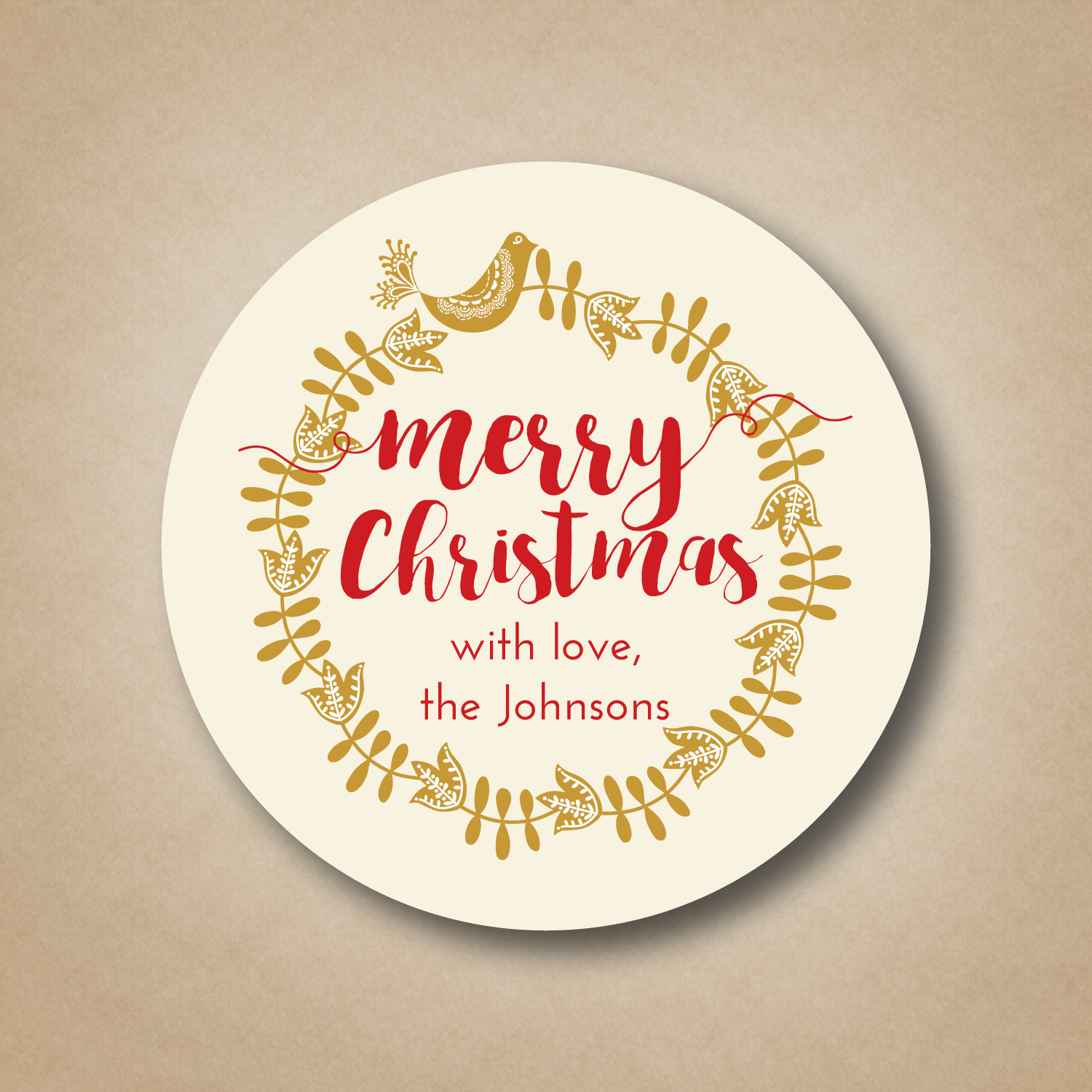 Happy Holidays Sticker Christmas Sticker Personalized Gift Labels Whimsical  Christmas Stickers Cardinal Labels Gift Wrapping Accessories
