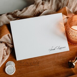 Juego de papelería personalizada: tarjetas de notas con guiones clásicos para mujer S114