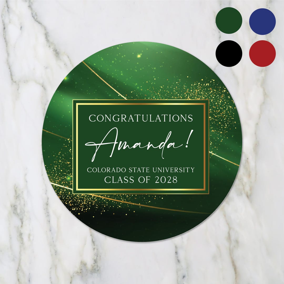 Graduation Party Favor Stickers, Class of 2026 Party Favors, Grad Party ...