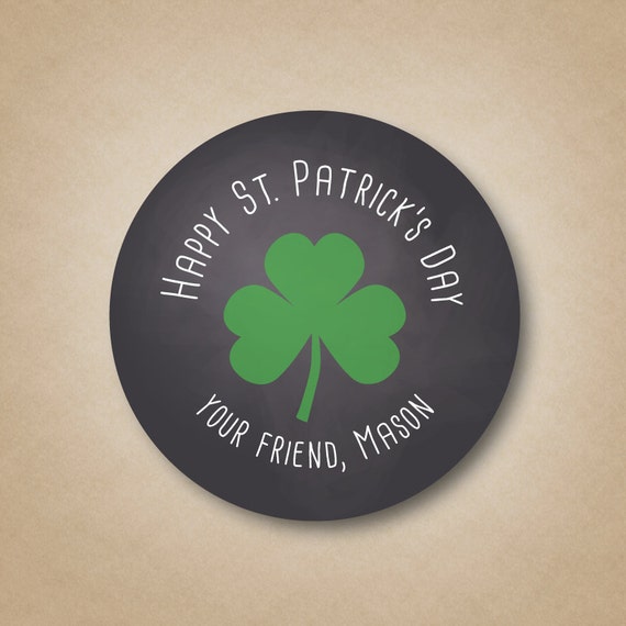 St Labels Thank You Clovers Happy Mail Patrick/'s Day Stickers