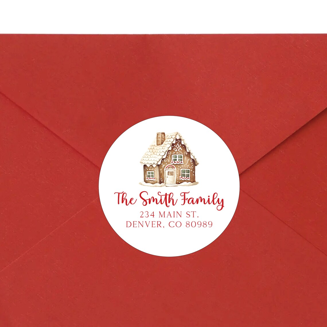 Christmas Address Labels - Gingerbread House Christmas Return Address ...