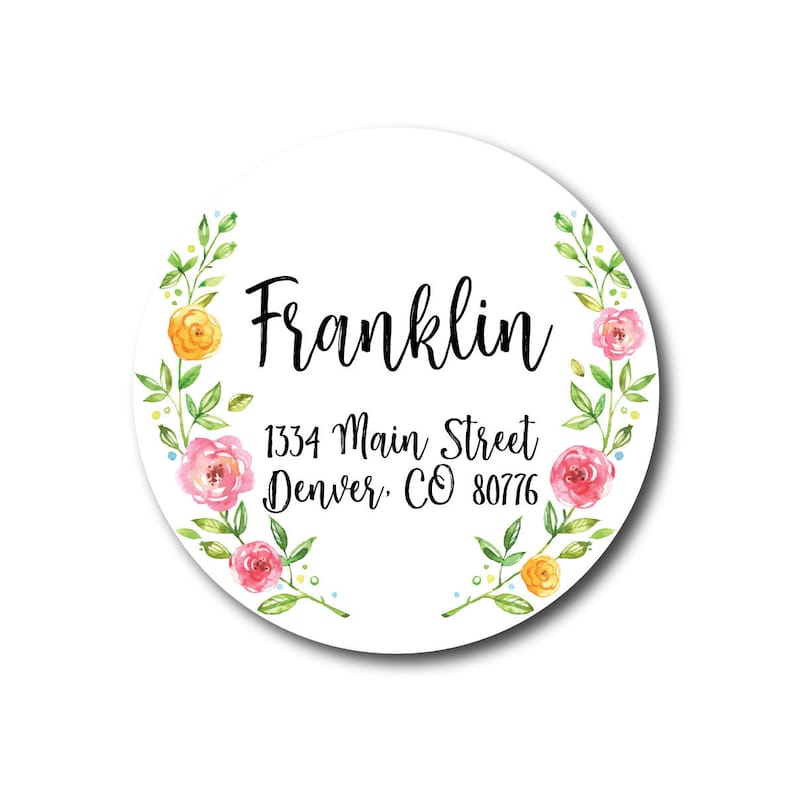 Address Labels Return Address Labels Envelope Seals Round Etsy