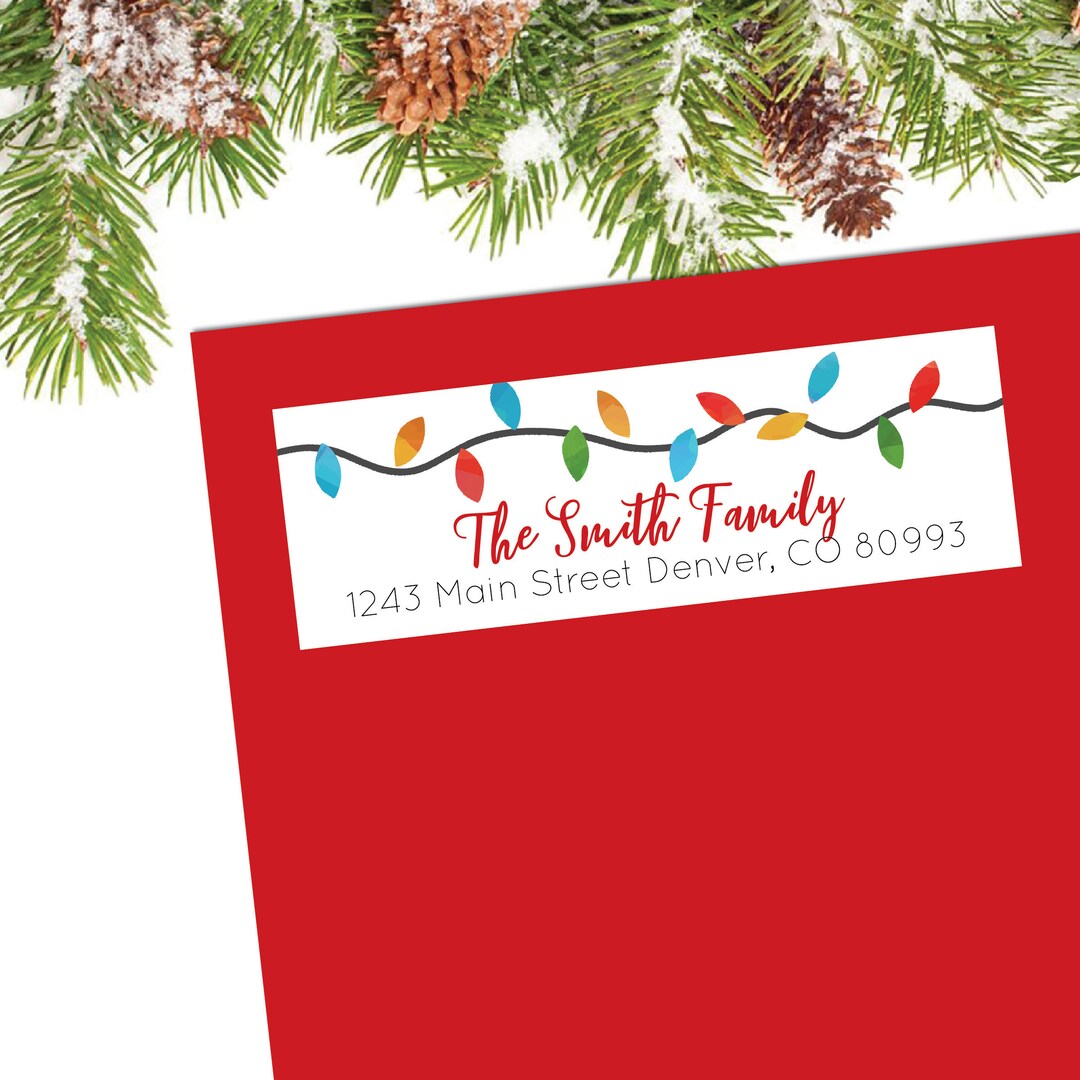 Christmas Return Address Label Christmas Address Label Holiday Address