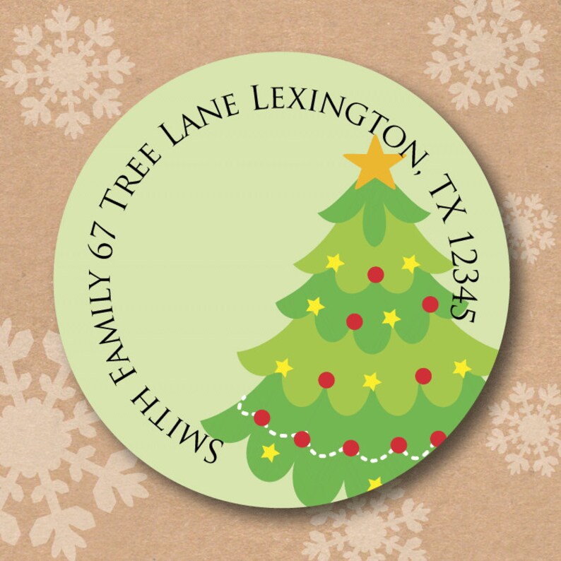 Personalized christmas return labels
