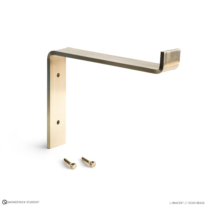 Modern Gold Shelf Brackets Solid Brass Decorative Etsy