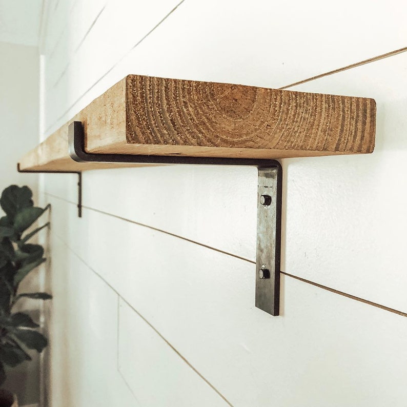 Metal Shelf Brackets Modern Farmhouse Shelves Heavy Duty Etsy