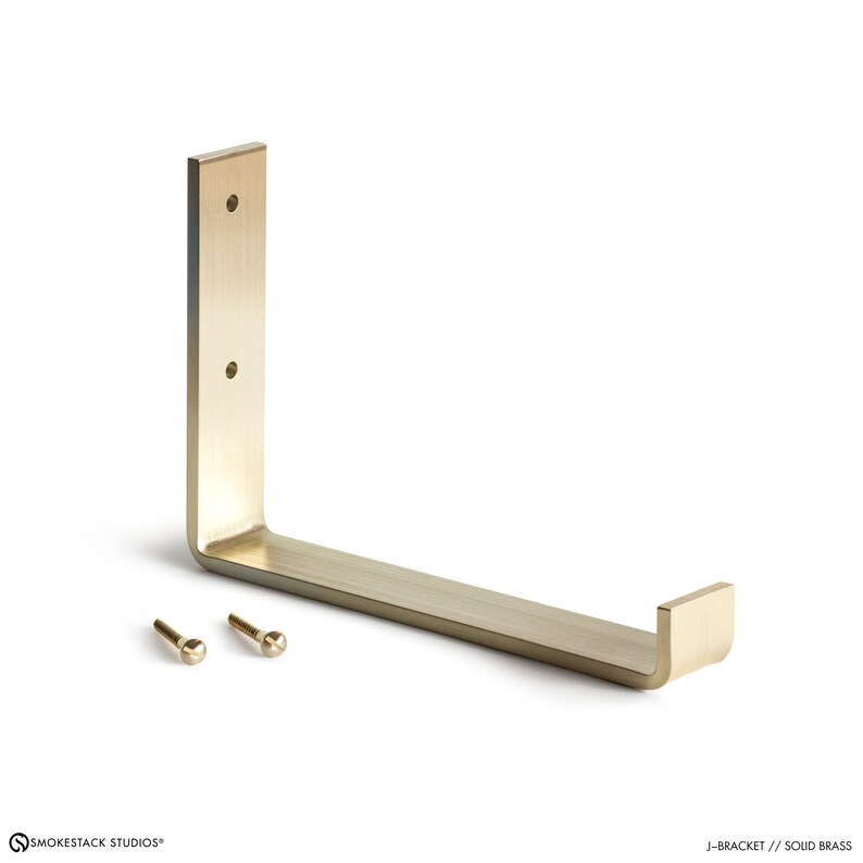 Modern Gold Shelf Brackets Solid Brass Decorative Etsy