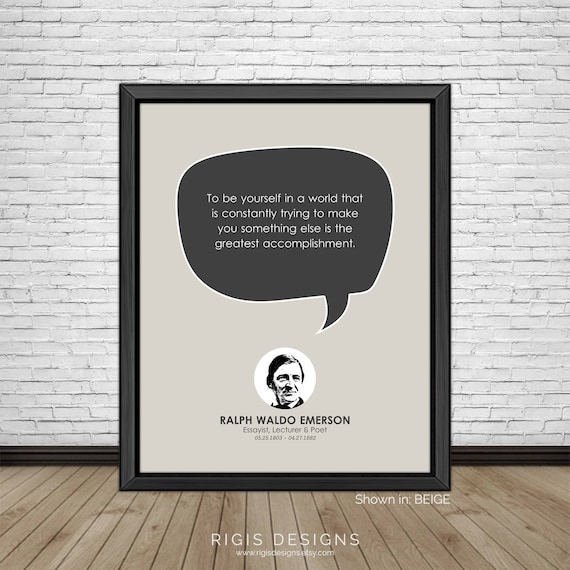 Ralph Waldo Emerson Słynne Cytaty Inspirujące Cytaty Etsy
