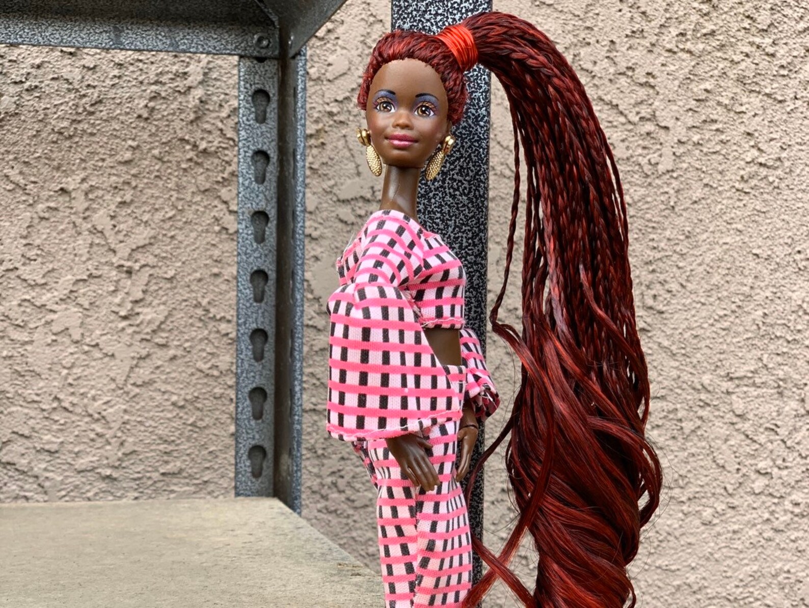 Natural Hair Barbie With Braids Etsy