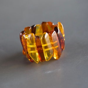 Women&#39;s ring, amber stone, ring for summer, Handmade, Gift,