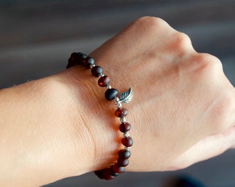 Bracelet for women, amber stone, women's gift, stone bracelet with elegant design,