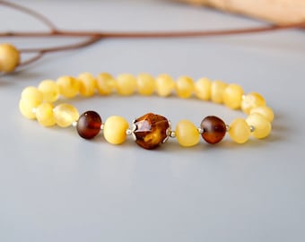 Bracelet femme, pierre d'ambre, cadeau femme, bracelet pierre au design élégant, bracelet été,