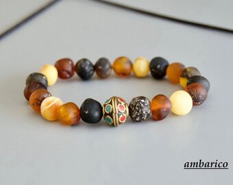 Pulsera para hombres,Pulsera,Pulsera de resina folicidada,Resina vegetal, Hecho a mano,Joyas verano,