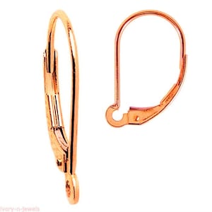 Our Exclusive 14K ROSE Gold Filled INTERCHANGEABLE Leverback Earring Wires USA