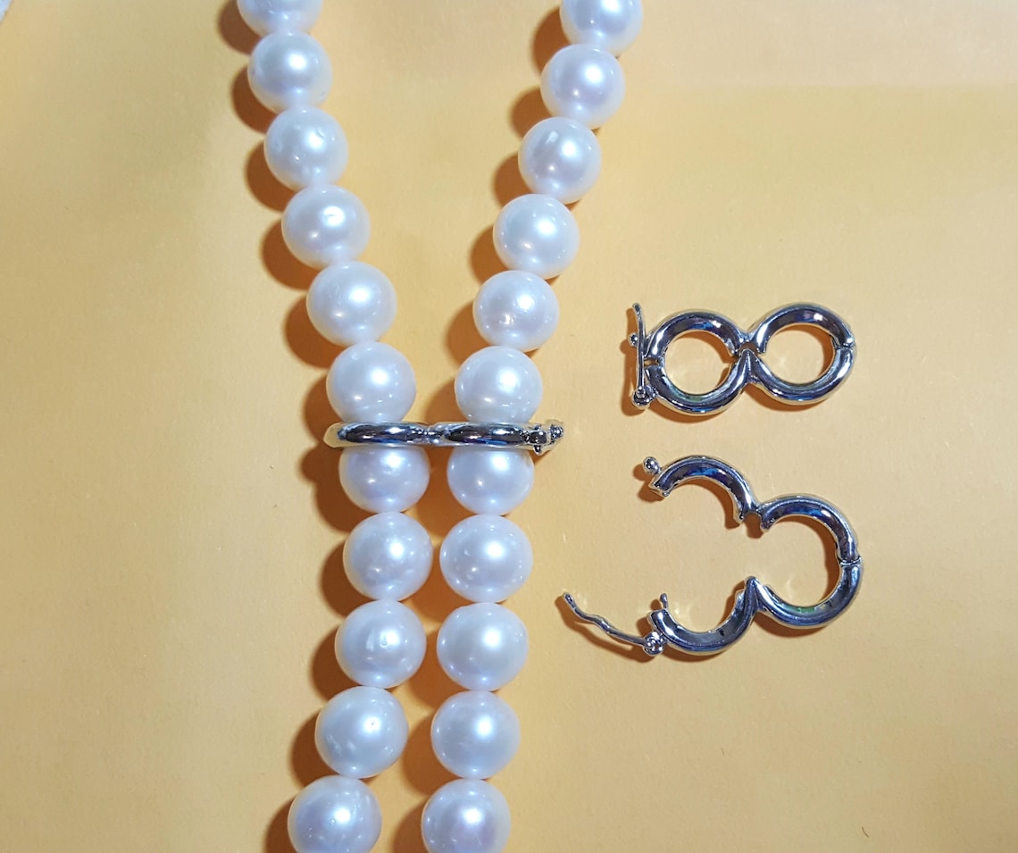 2 Pearl Necklace Shortener fits 8 to 12mm Beads or Pearls Etsy
