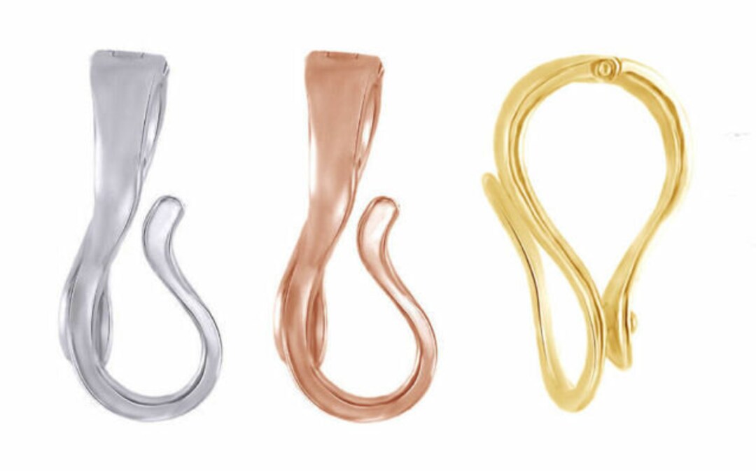 1 or 3 Large 9x21mm INTERCHANGEABLE Pendant Hanger SLIDE Enhancer Gold