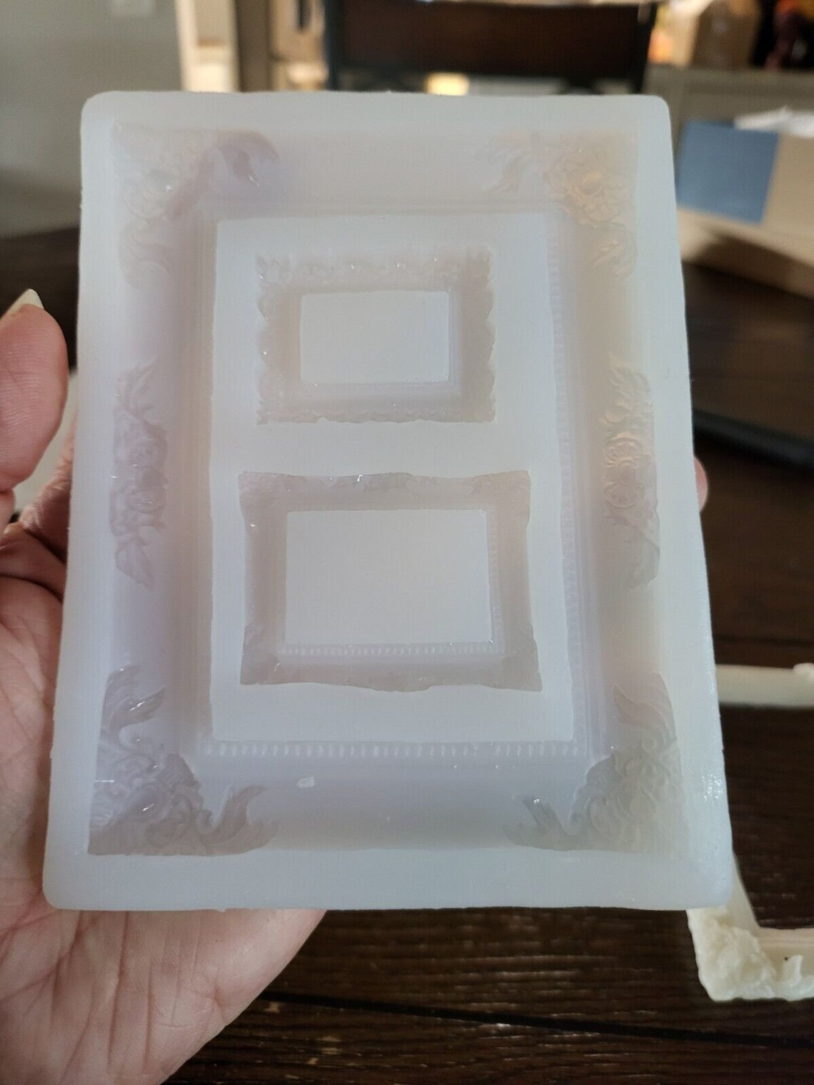Silicone Mold 3 Picture Frames for Clay, Resin, Candle, Soap or Candy ...