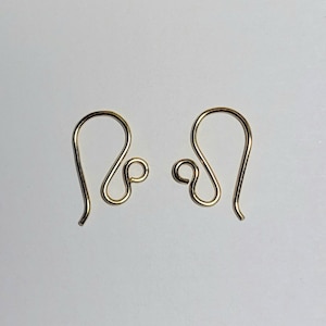 Small INTERCHANGEABLE Earring Wires Hammered Rose or YG Filled or Solid Sterling