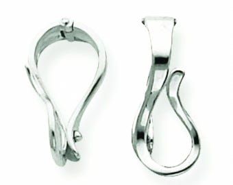 Large 9x21mm INTERCHANGEABLE Pendant Hanger SLIDE Enhancer Sterling Silver Fits 10mm Omega