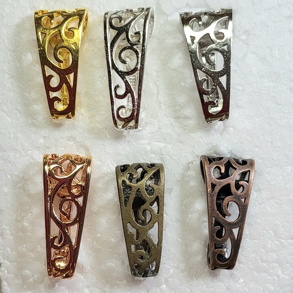 ONE or All 6 Colors INTERCHANGEABLE Slide Enhancer Donut Bails Yellow Gold, Rose Gold, Silver, Copper, Gun Metal, Bronze