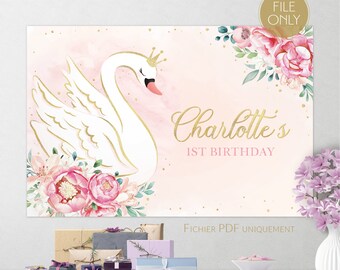 Affiche Cygne Etsy Affiche Cygne Etsy