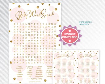 hawaiian luau word search game tropical baby shower etsy